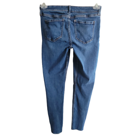 Old Navy Jeans Size 4 Blue Rockstar Super Skinny Mid Rise 5 Pocket Stretch Comfy - Picture 5 of 11
